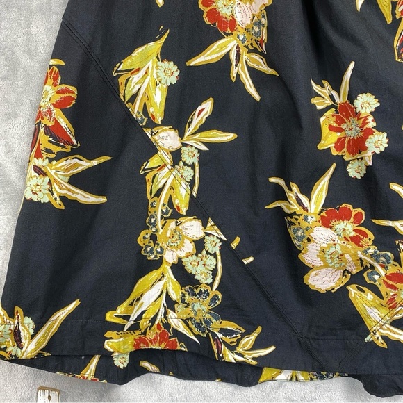 Free People Jodie Printed Tunic Womens Size XS Black Floral - Picture 4 of 9